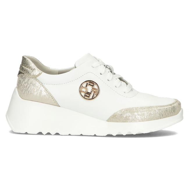 Bílé kožené sneakersy Filippo DP4591/23 WH