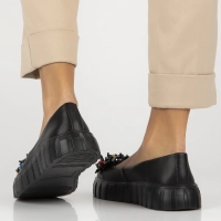 Černé kožené polobotky Filippo DP6996/26 BK
