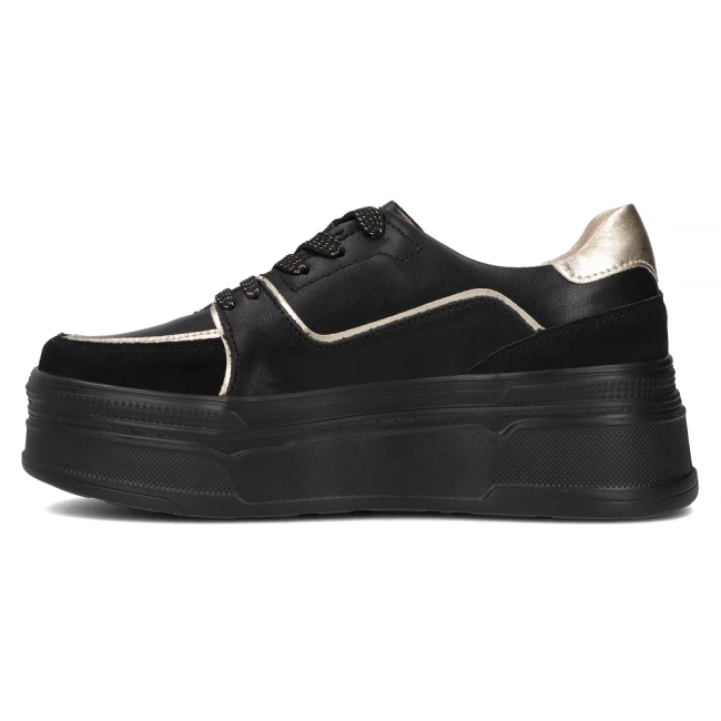 Černé kožené sneakersy Filippo DP6805/25 BK