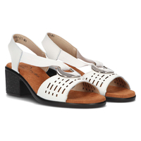 Bílé kožené sandály Filippo DS2308/21 WH