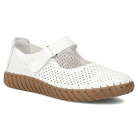 Bílé kožené polobotky Filippo DP7551/26 WH