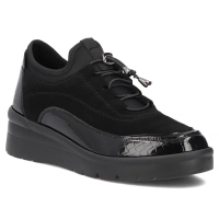 Černé kožené polobotky Filippo DP8106/26 BK