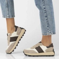 Béžové kožené sneakersy Filippo DP6498/25 BE