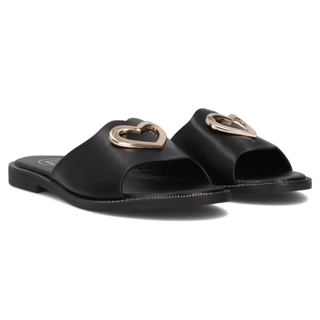 Černé pantofle Filippo DK6909/25 BK