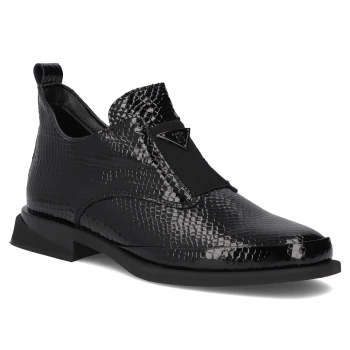 Černé kožené kotníkové boty Filippo DBT6425/26 BK