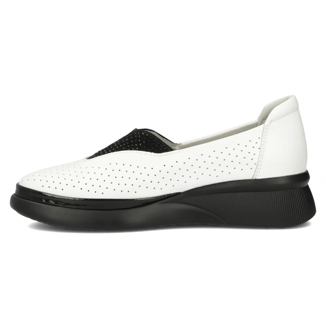Bílé kožené polobotky Filippo DP6208/24 WH