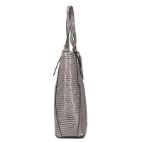 Šedá kabelka shopper Croco
