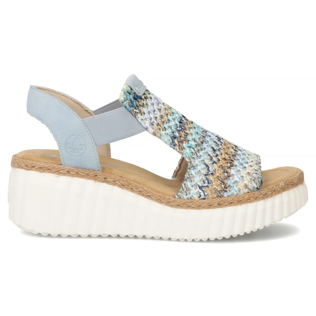 Růžové sandály Rieker 69172-91 multicolor
