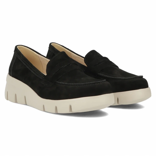 Černě kožené boty Filippo DP6248/24 BK BE