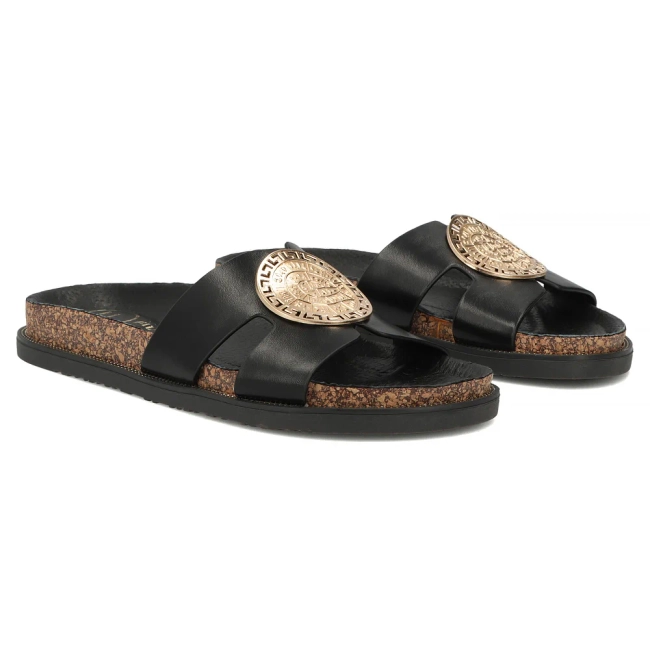 Černé pantofle Filippo DK6972/26 BK