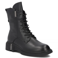 Černě kožené kotníkové boty Filippo DBT8025/26 BK