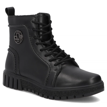 Černě kožené kotníkové boty Filippo DBT8060/26 BK
