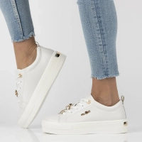 Bílé kožené polobotky Filippo DP3533/26 WH DI