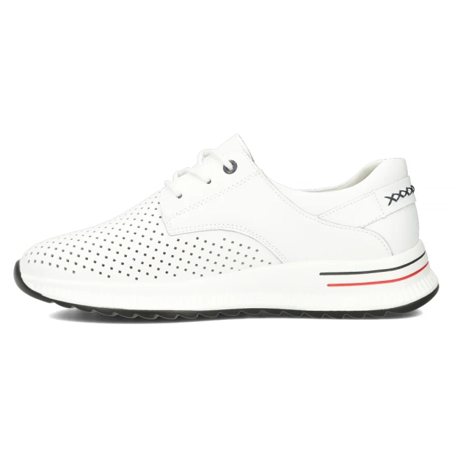 Bílé kožené polobotky Filippo DP6022/24 WH